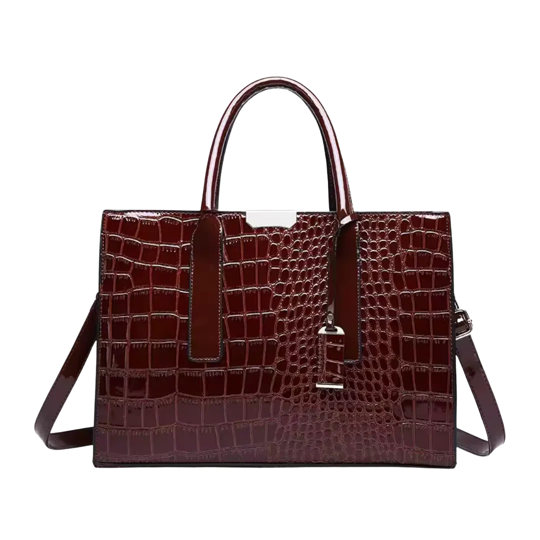 Paris Croc Print Carryall