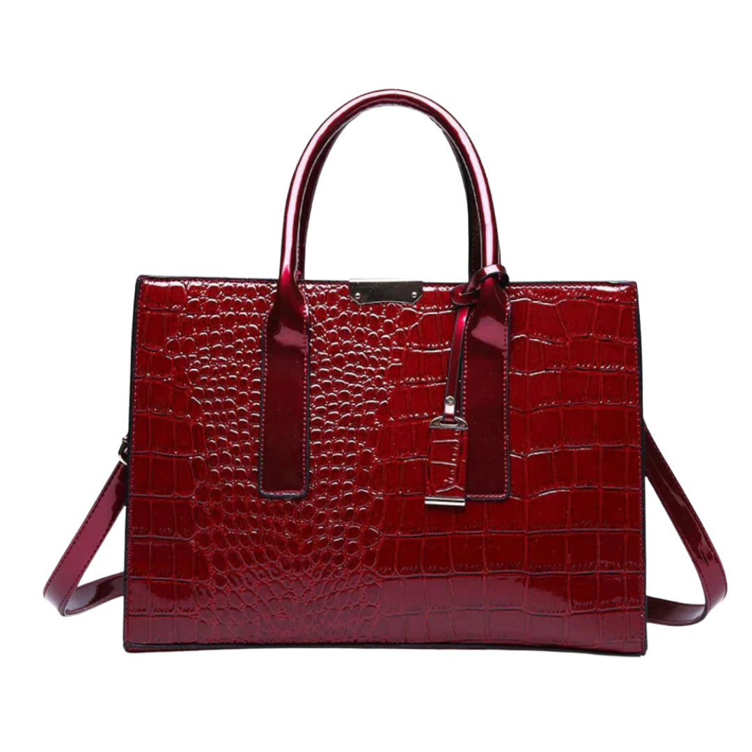 Paris Croc Print Carryall
