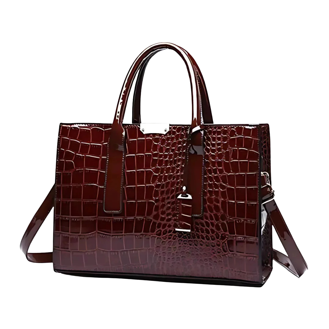 Paris Croc Print Carryall