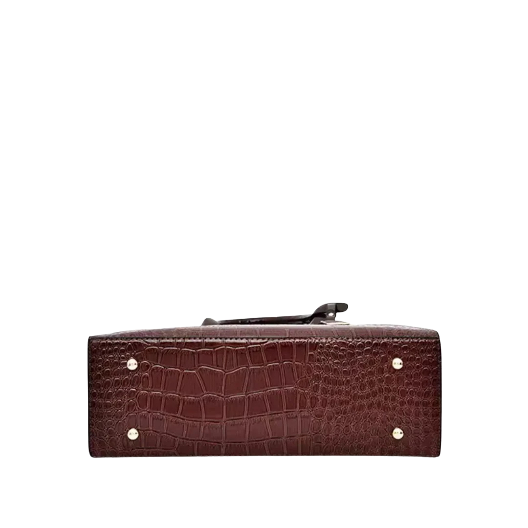 Paris Croc Print Carryall