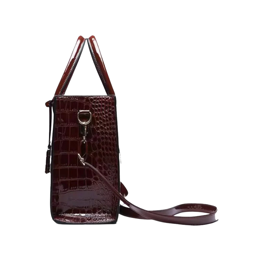 Paris Croc Print Carryall